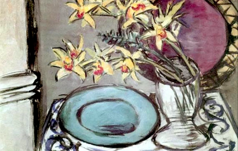 Natura morta di orchidee e scodella verde, 1943 - Sammlung Bayer, Leverkusen